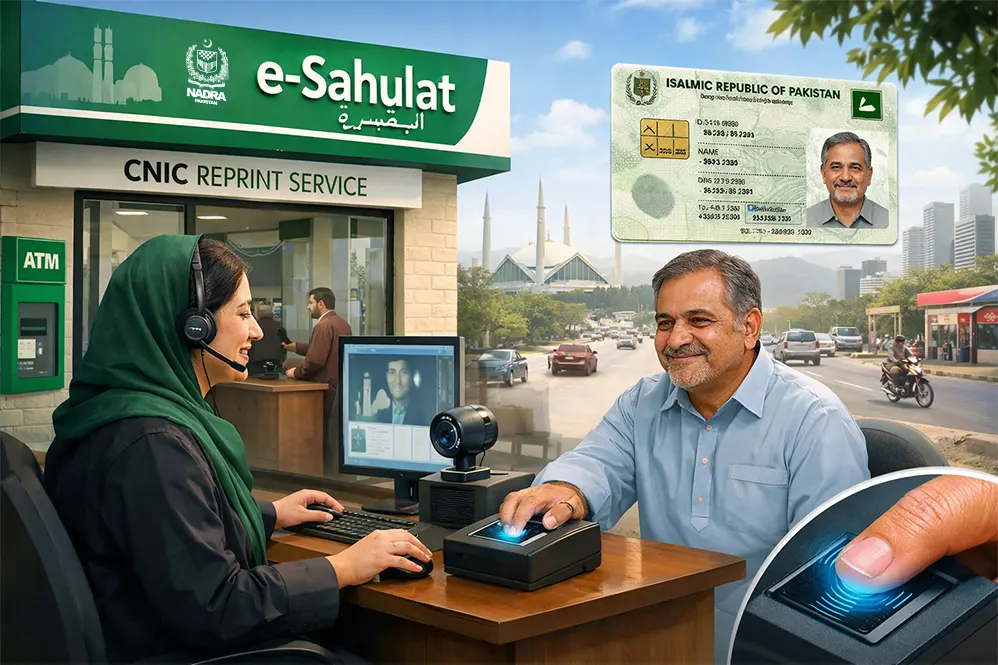 Reprint Service Nadra Starts CNIC Reprint Service at e-Sahulat Franchises - LCCI TV